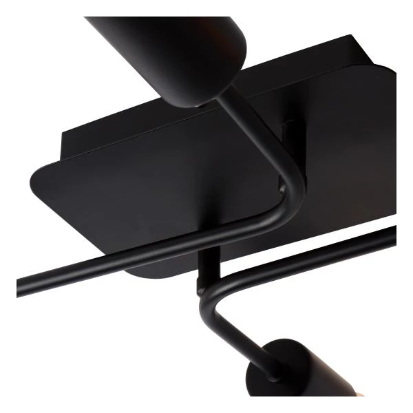 Lucide LESTER - Flush ceiling light - 4xE27 - Black - detail 1